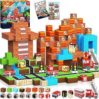 Contents of the 100 cubes Fire Station set
