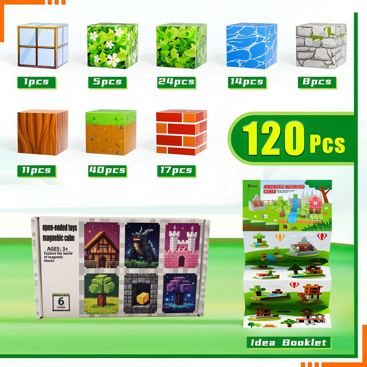 Contents of the 120 cubes Forest Home set