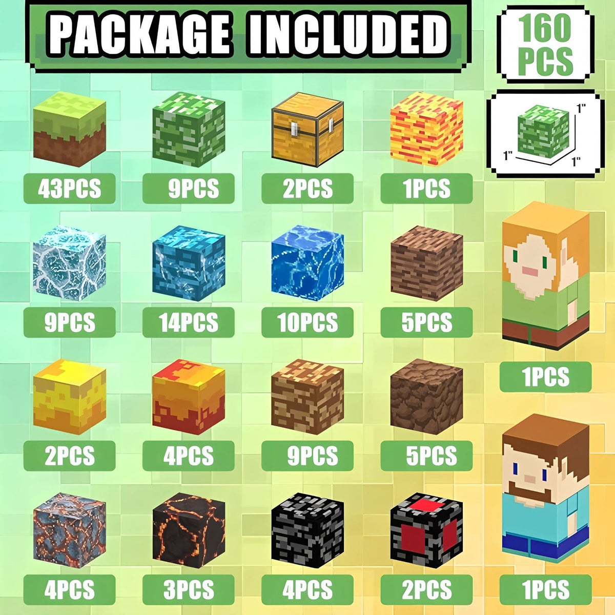 Contents of the 160 cubes Ghost Town set