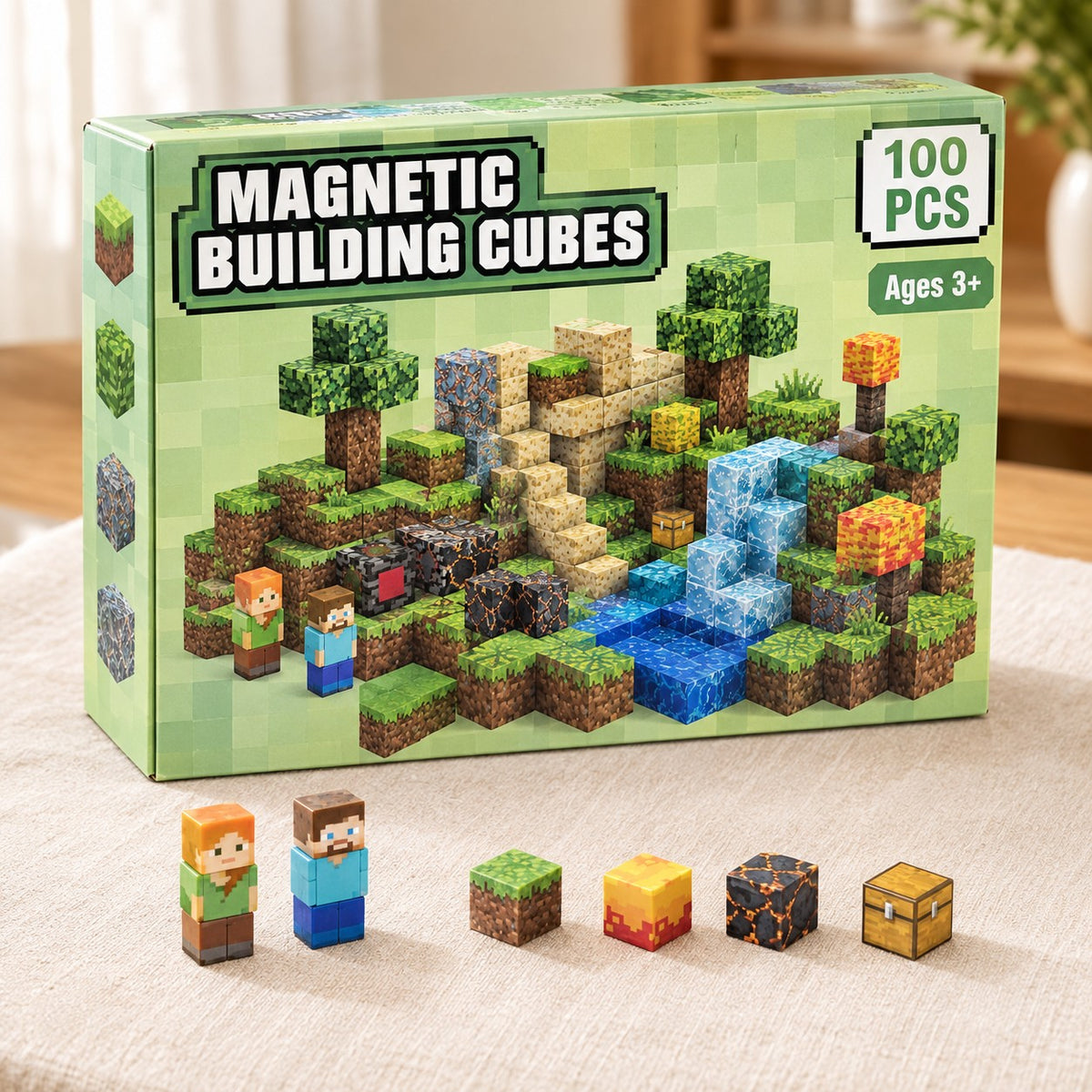 Ghost Town magnetic building cubes box