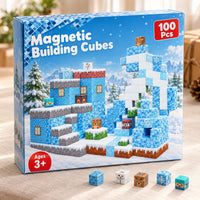Ice World magnetic building cubes box