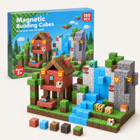 Jungle Tribe magnetic building cubes set with its box