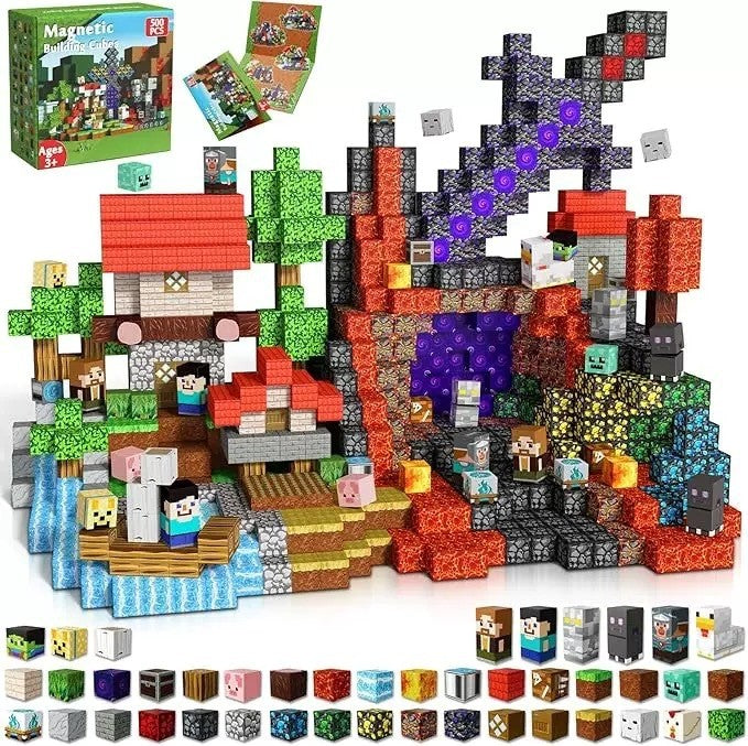 Contents of the 500 cubes Lava Forest set