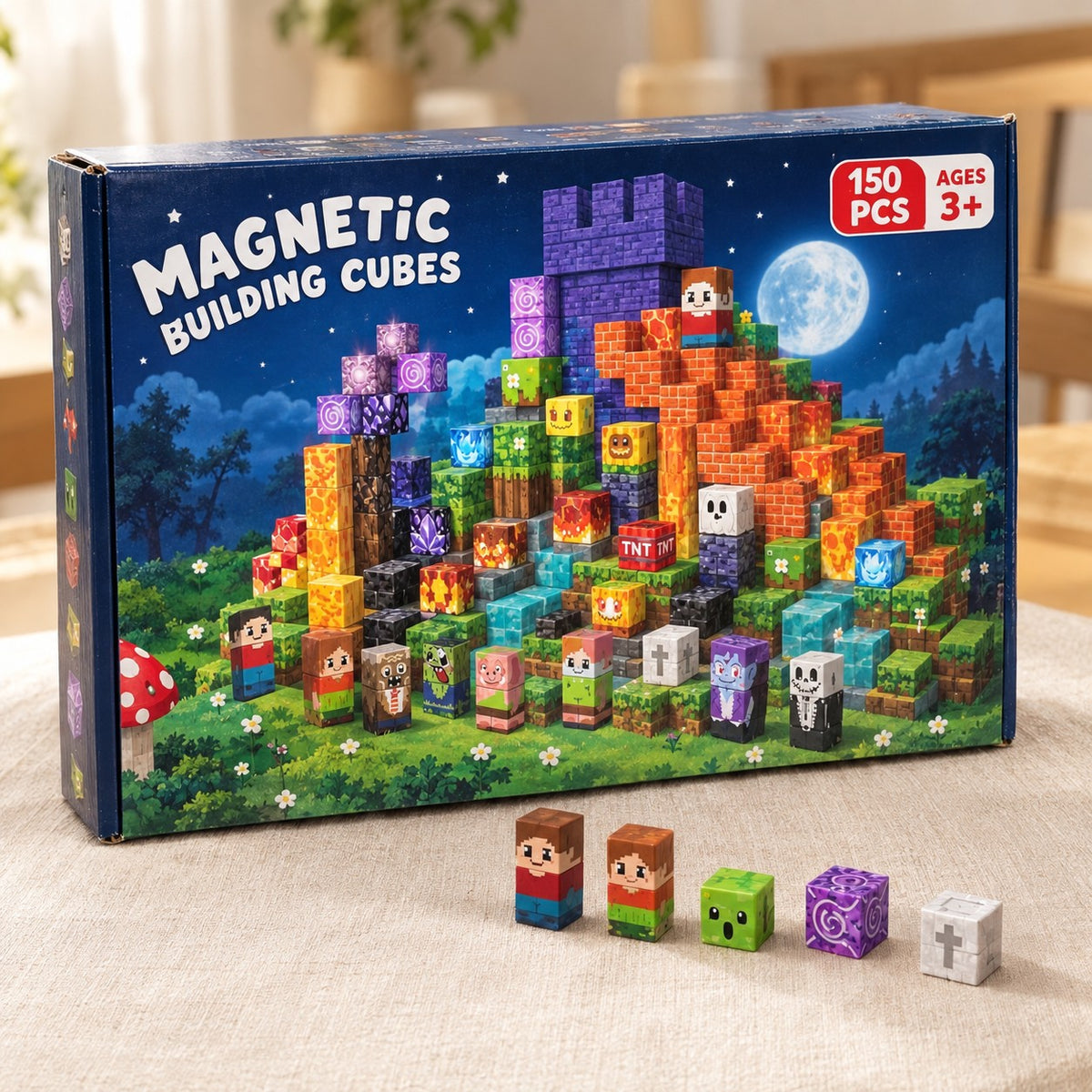 Magic World magnetic building cubes box