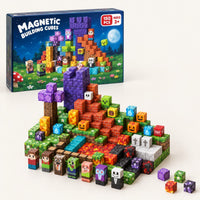 Magic World magnetic building cubes set with its box