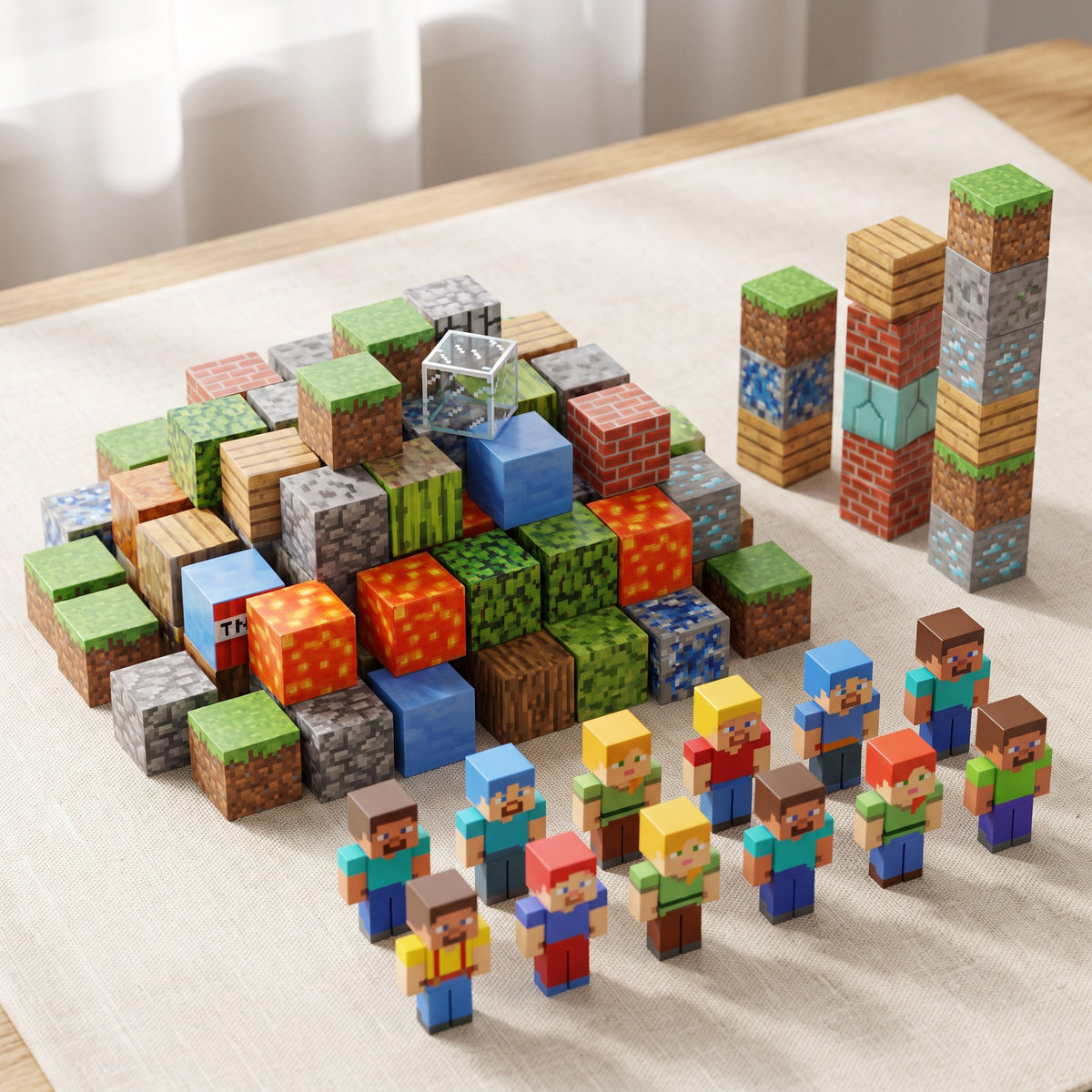 180 magnetic cubes + 12 figures set