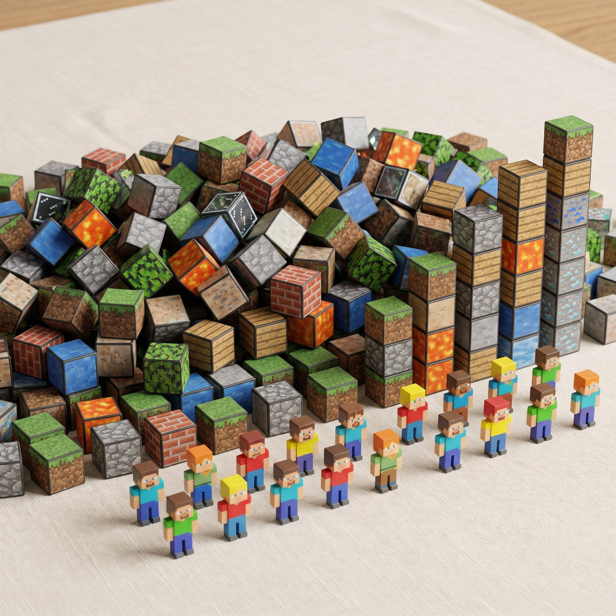 300 magnetic cubes + 18 figures set