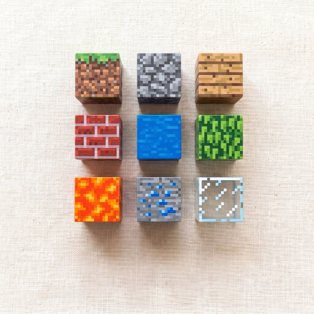 The nine pixel textures of the magnetic cubes