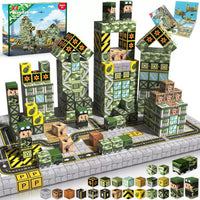 Contents of the 100 cubes Military Base set
