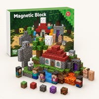 Monster World magnetic building cubes set with its box