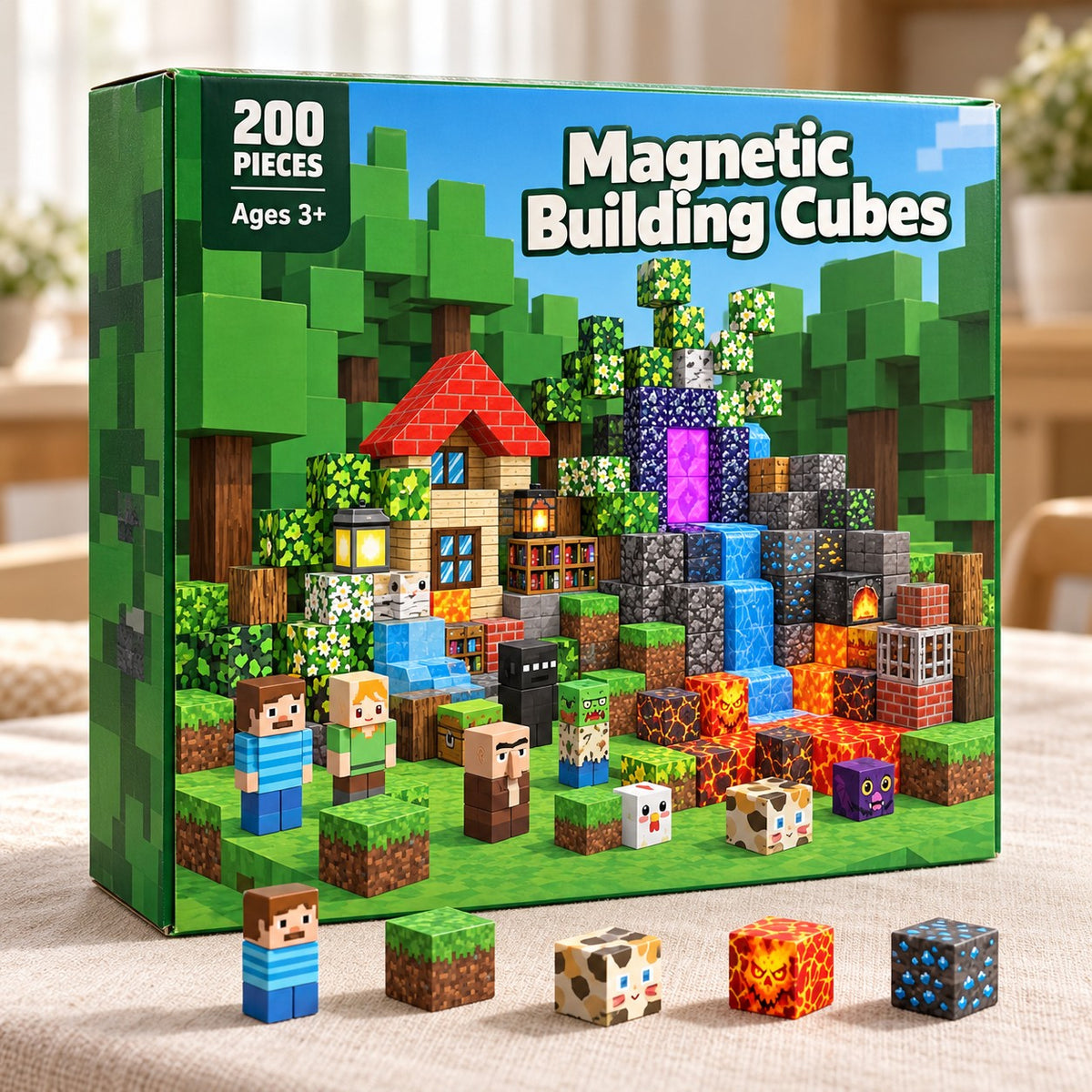 Secret Jungle magnetic building cubes box