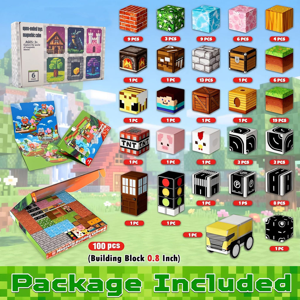 Contents of the 100 cubes Suburb City set
