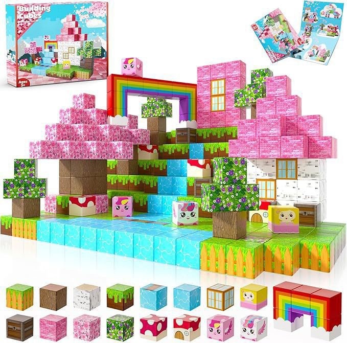 Contents of the 100 cubes Unicorn World set
