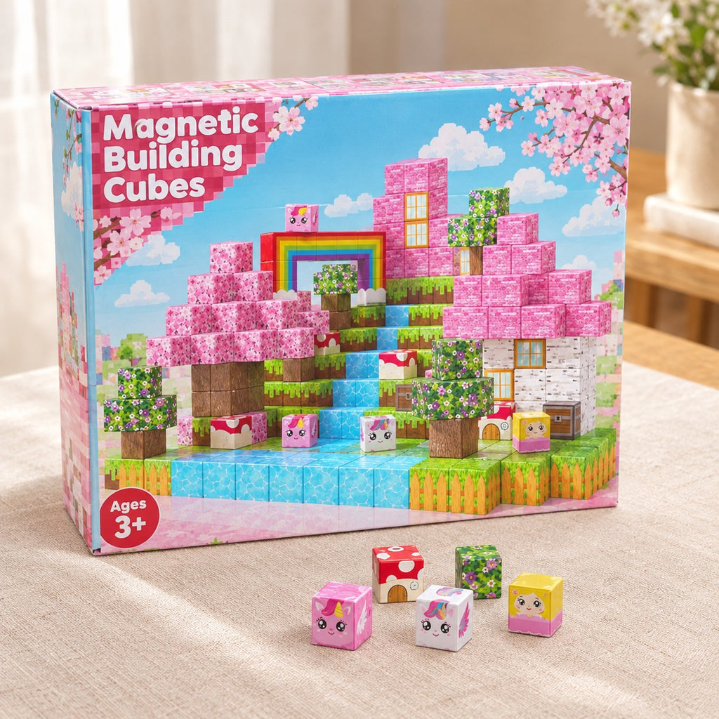 Unicorn World magnetic building cubes box