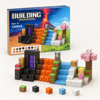 Volcano Portal magnetic building cubes set with its box