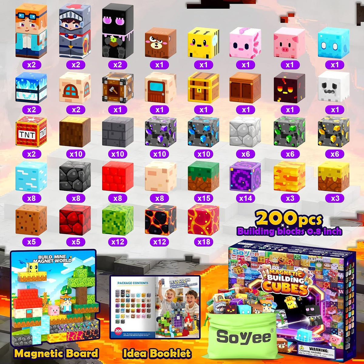 Contents of the 200 cubes Warrior Battle set