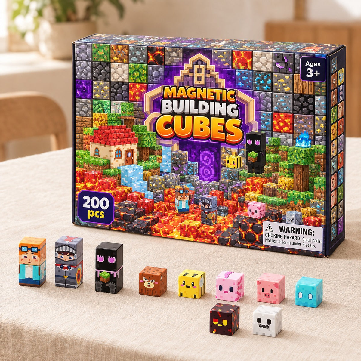 Warrior Battle magnetic building cubes box