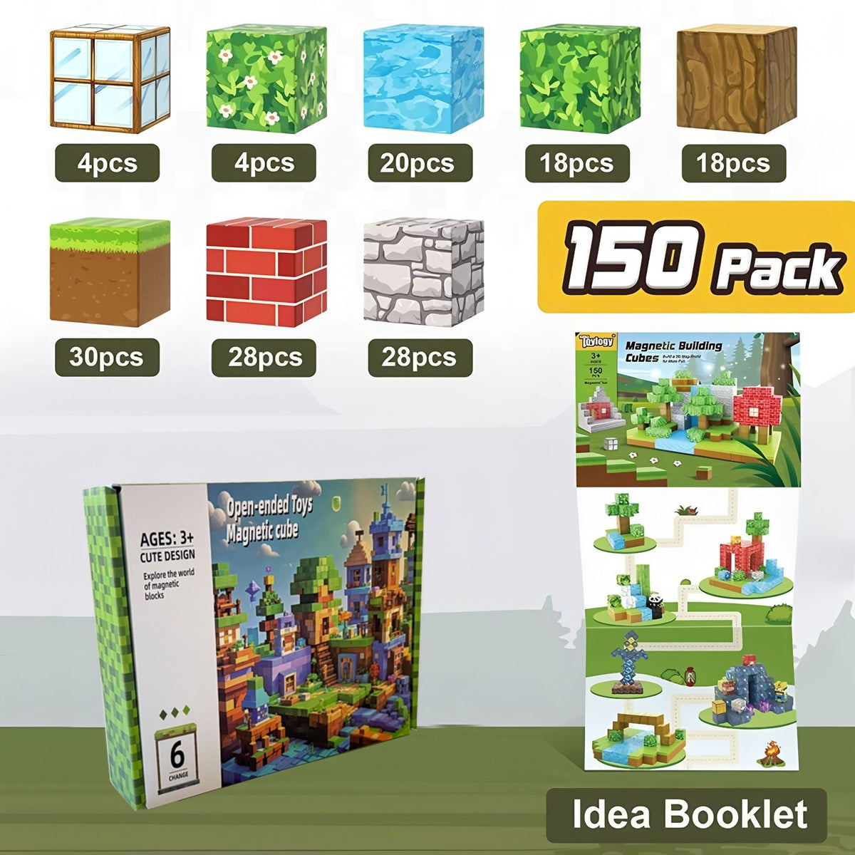 Contents of the 150 cubes Wild Forest set