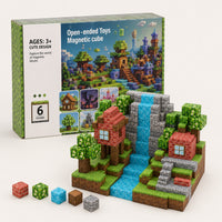 Wild Forest magnetic building cubes set with its box