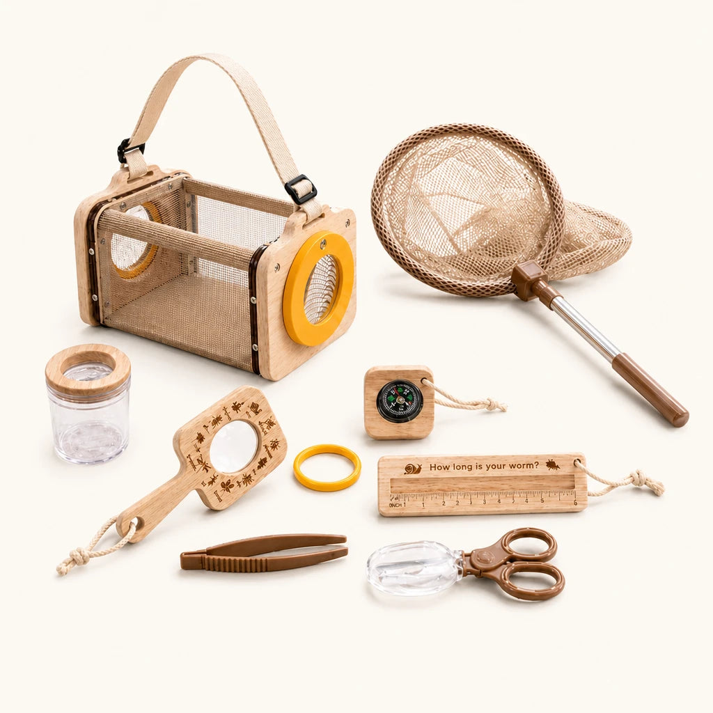 Nature Explorer Kit 8-Piece Bug Observation Set — complete set on a neutral background