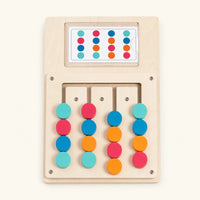 Pattern Matching Game – Wooden Logic Puzzle shown complete on a plain background