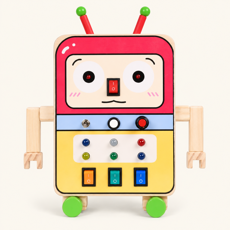 Robot Busy Board with LED Switches - image principale