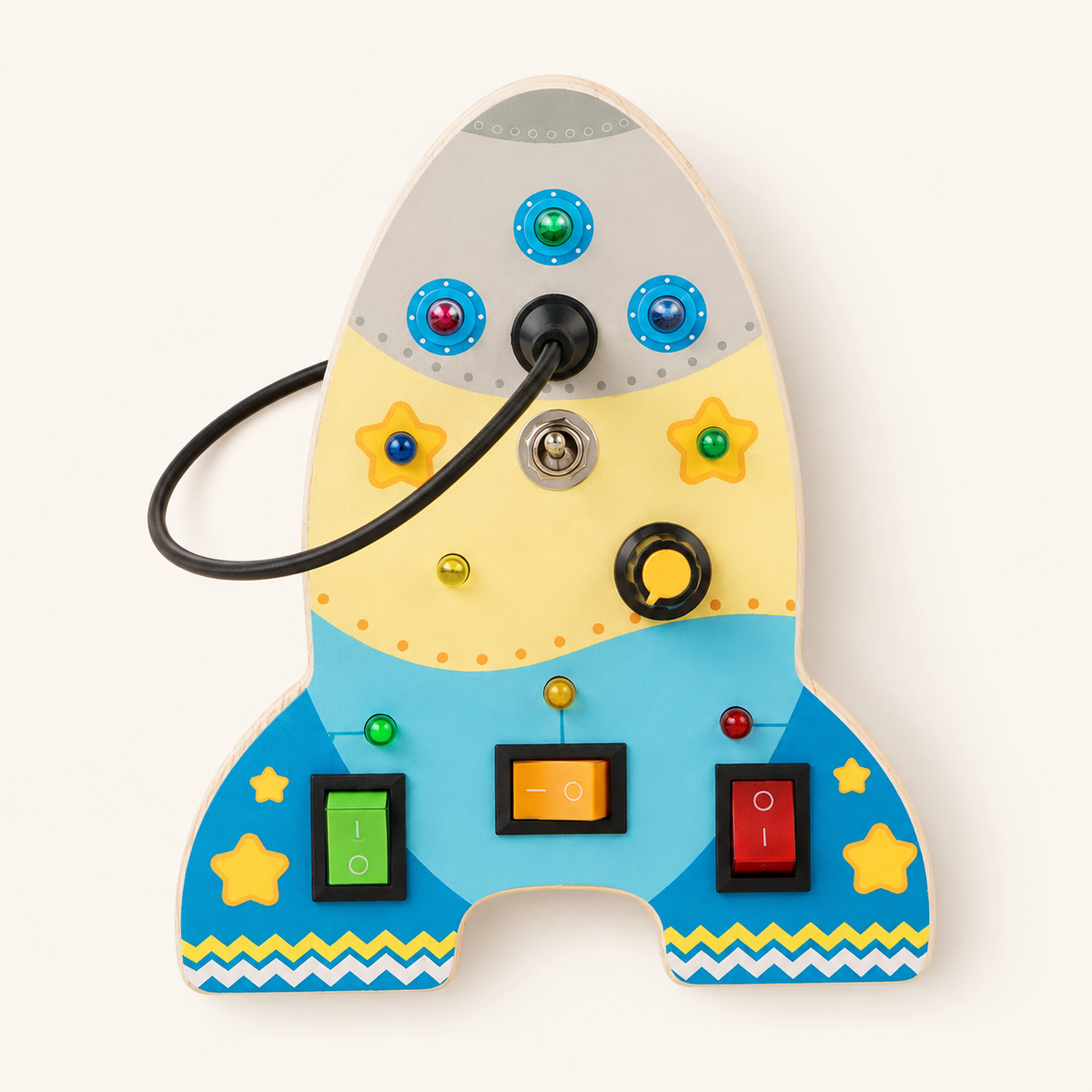 Rocket Busy Board with LED Switches - Blue - image principale