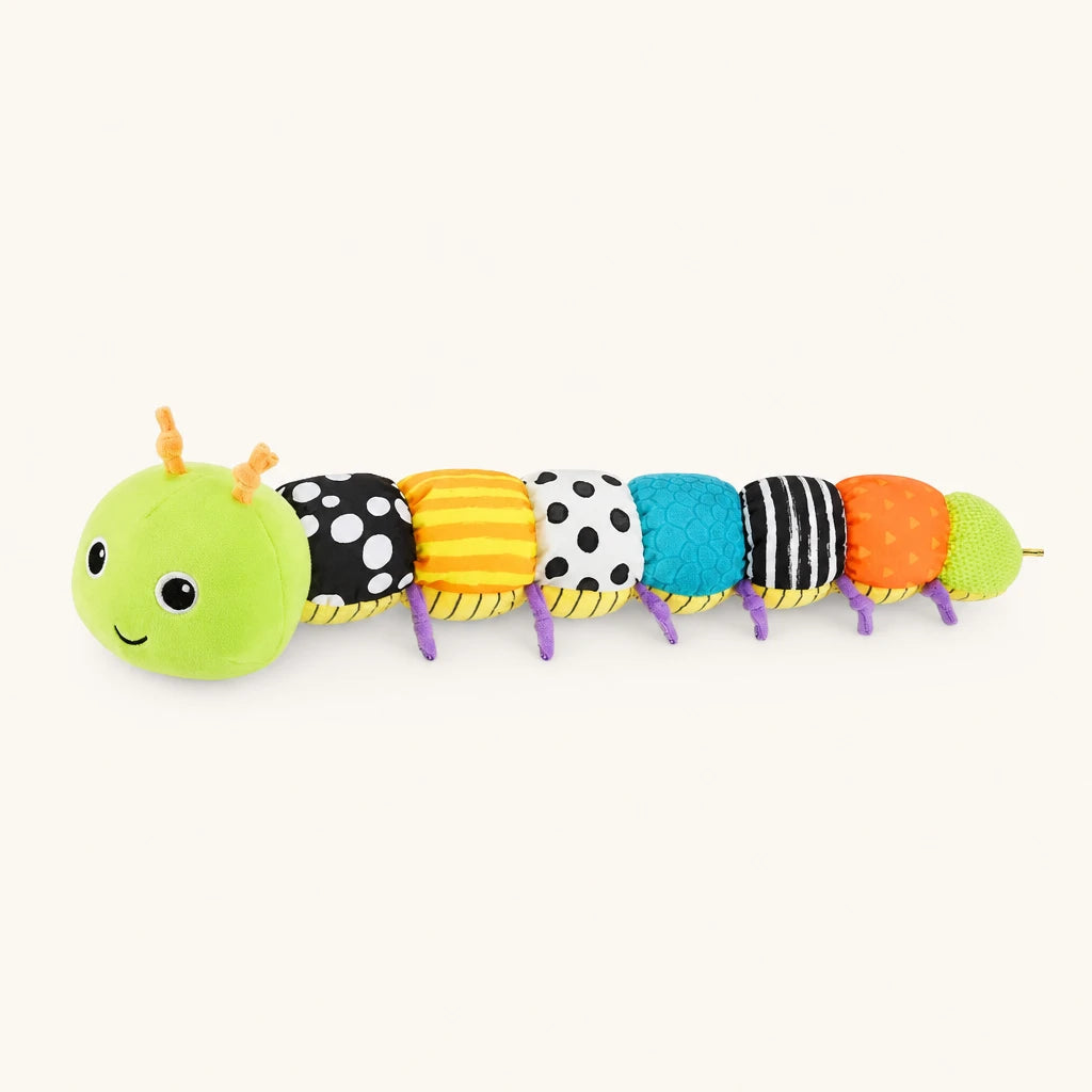 Sensory Caterpillar Toy Multi-Textured Segments shown complete on a plain background