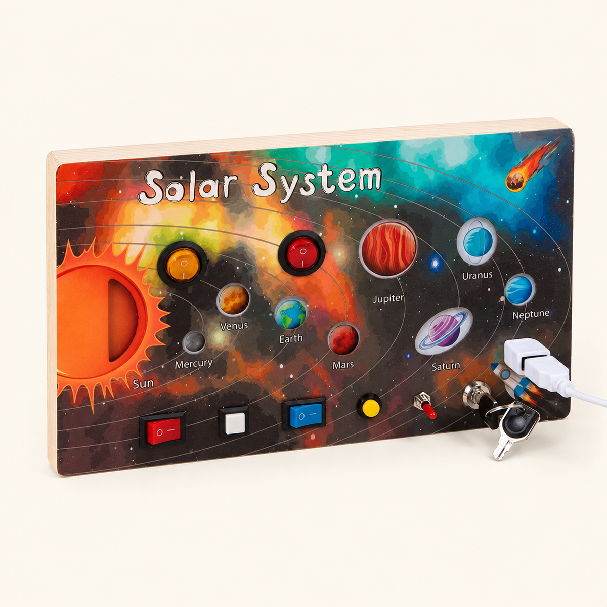 Solar System Busy Board LED Light Toy - image principale