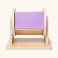 Spinning Drum Toy Montessori Wooden Sensory — complete set on a neutral background