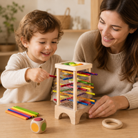 Stick Pulling Game Wooden Montessori Tower - utilisation