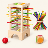 Stick Pulling Game Wooden Montessori Tower - image principale