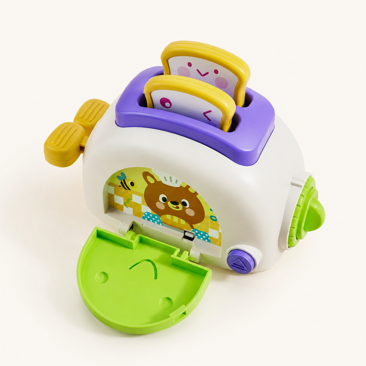 Toy Toaster Pretend Play Kitchen Set with Pop-Up Bread - image principale