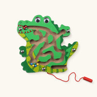 Wooden Animal Maze Crocodile Design shown complete on a plain background