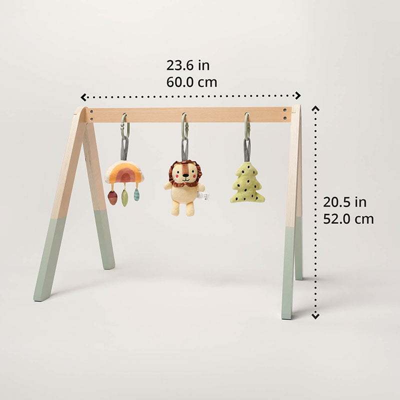 Wooden Baby Gym with Natural Arch & Hanging Toys — view 1