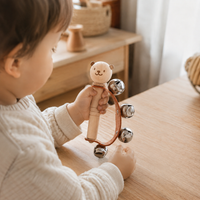 Wooden Bell Rattle Bear Design Musical Toy — view 5