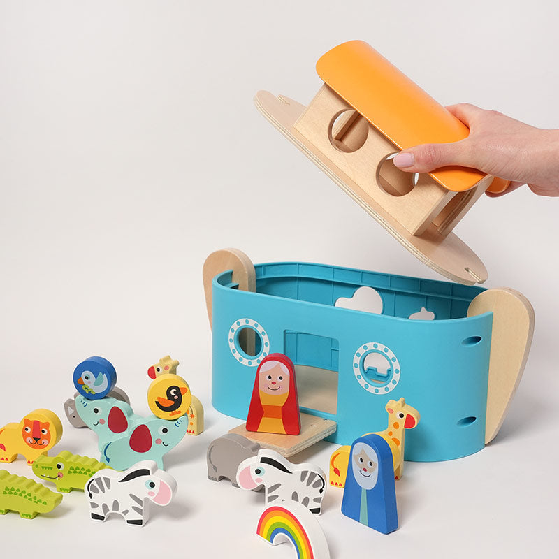 Wooden Noah's Ark with Animals & Storybook — view 2
