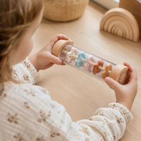 Wooden Rainstick Toy with Colorful Beads — view 5