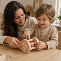 Wooden Rattle Roller Sun Music Toy — view 4