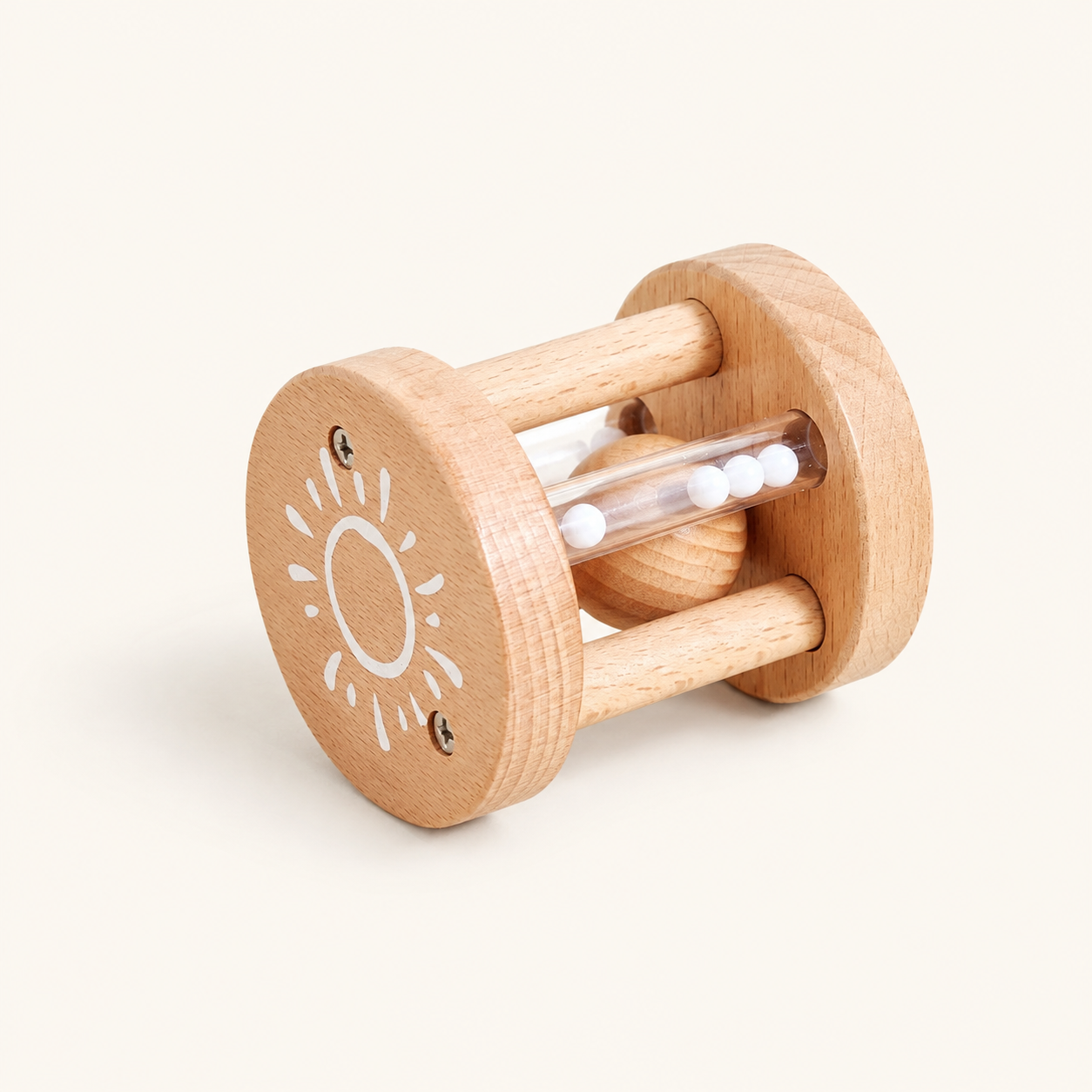 Wooden Rattle Roller Sun Music Toy — view 1
