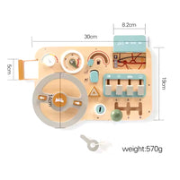 Wooden steering wheel dashboard board with dimensions and key