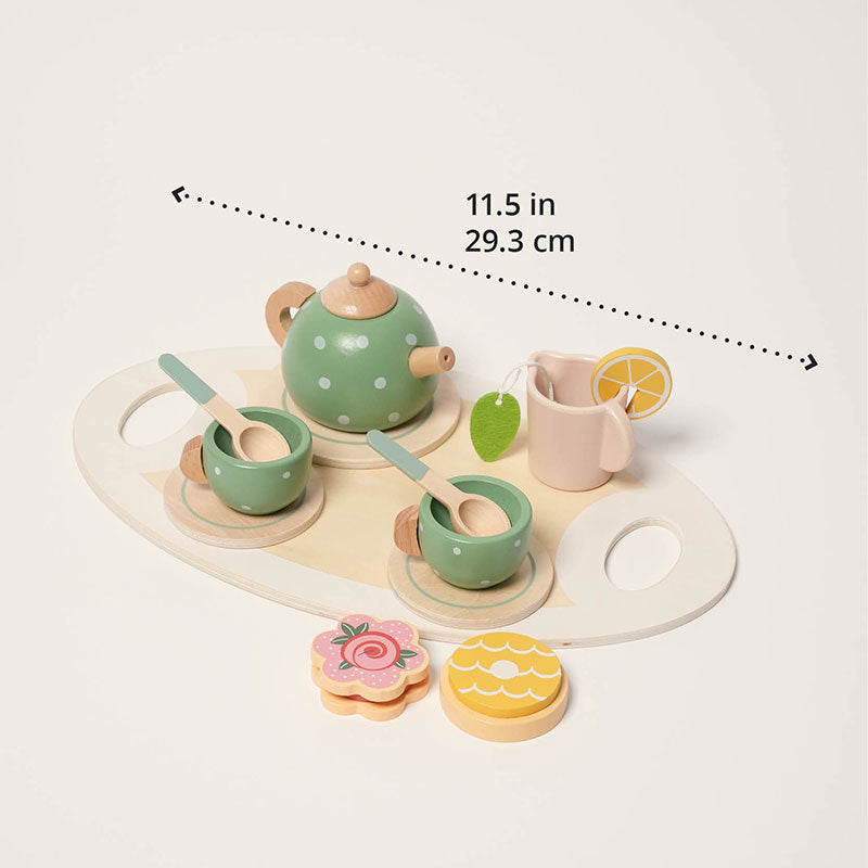 Wooden Tea Set 15-Piece Montessori Play — view 2