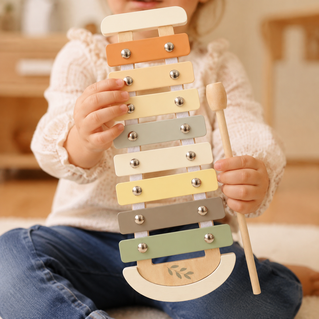 Wooden Xylophone Cloud Shape Musical Toy — view 2