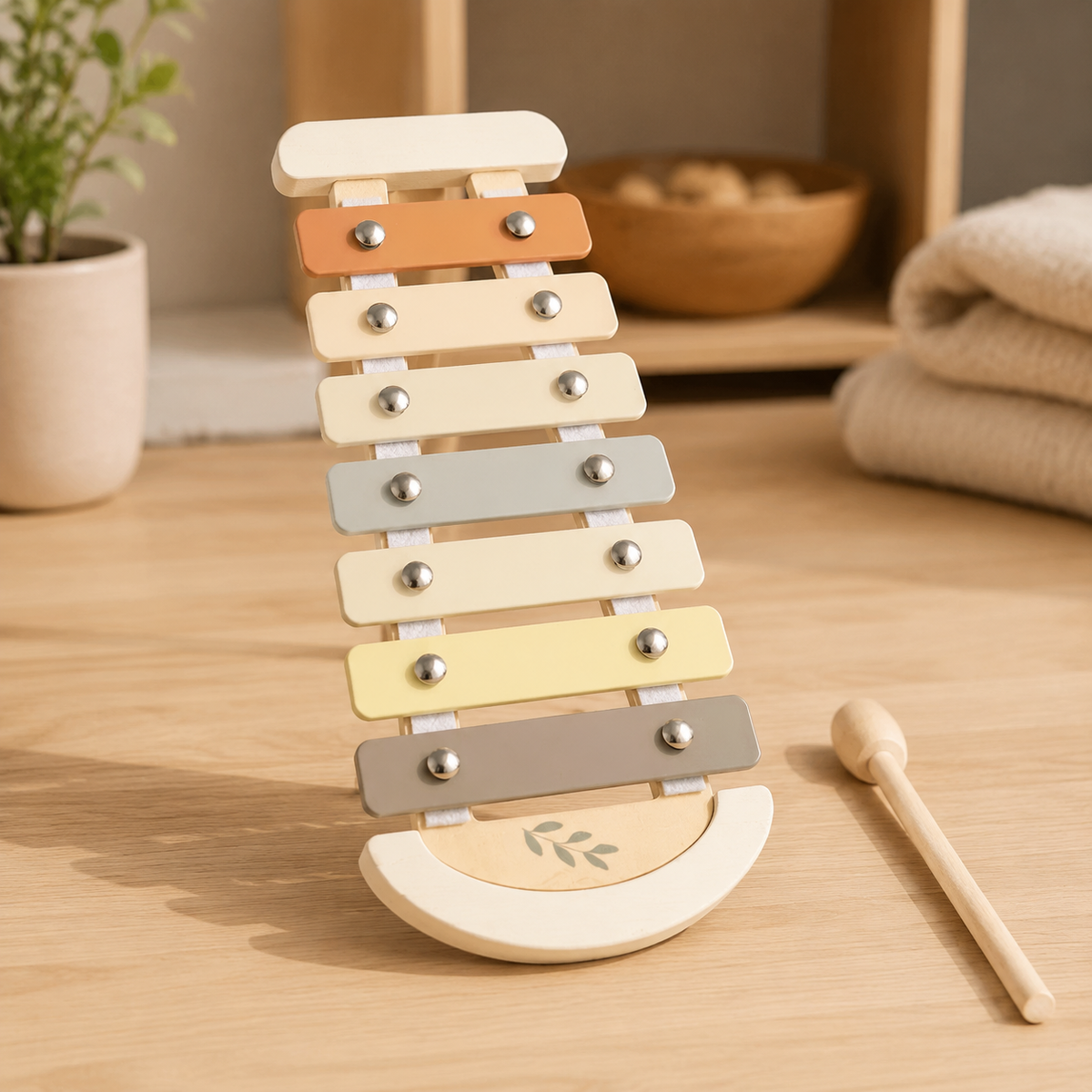 Wooden Xylophone Cloud Shape Musical Toy — view 3
