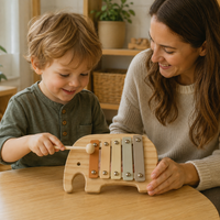 Wooden Xylophone Elephant Shape Music Toy - utilisation