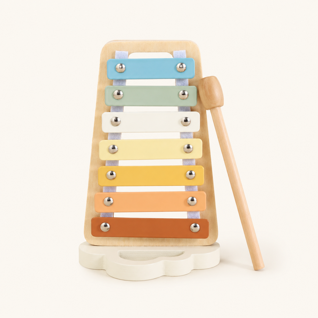 Wooden Xylophone Standing Musical Toy — view 1